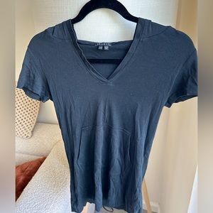 Theory black shirt with hood